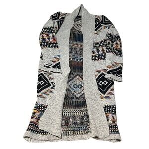 On Blue Women's Sweater Multicolor Open Front Cardigan Size M